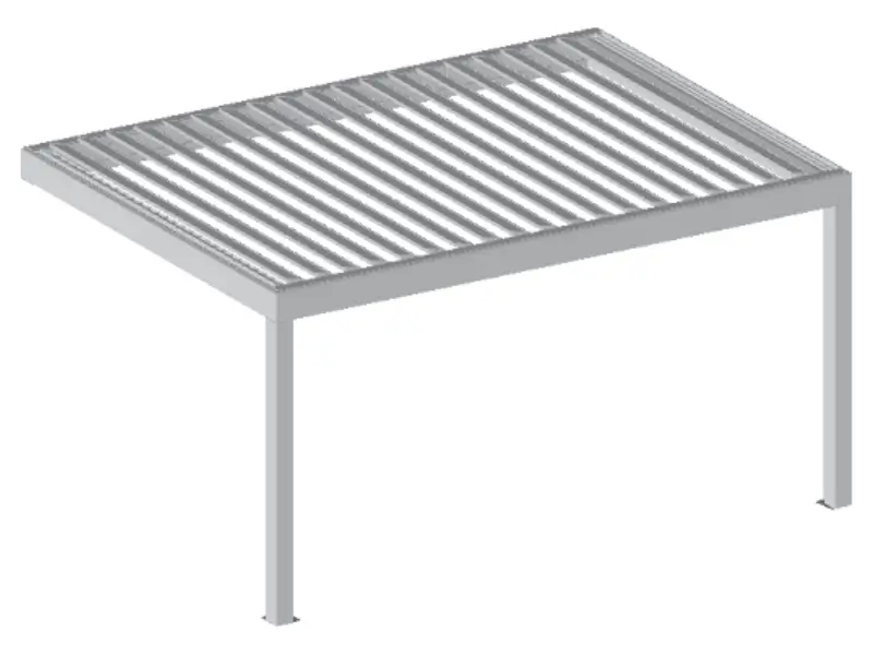 Pergola BT Group Modello R626 2 Con Lame Perpendicolari Al Muro