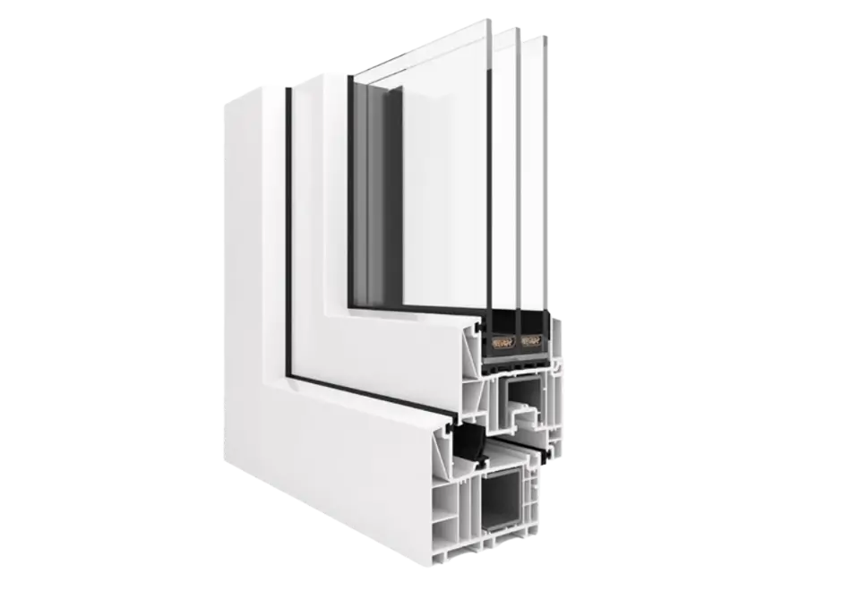 spaccato finestra pvc guardian 3d flex corona serramenti torino