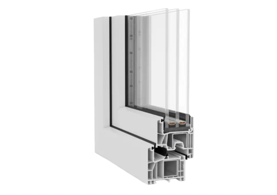 spaccato finestra pvc guardian plus flex corona serramenti torino