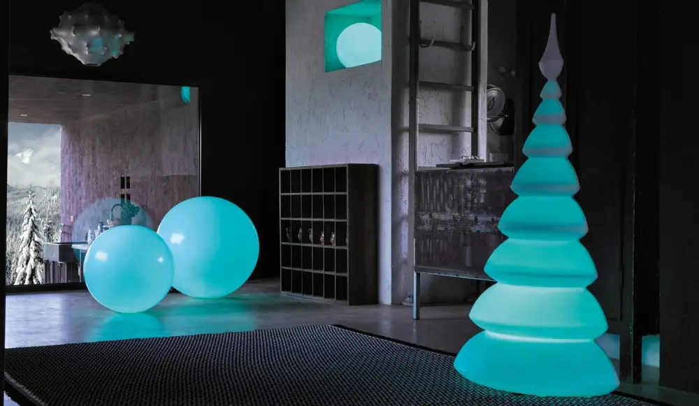 lampade da arredamento illuminate azzurre