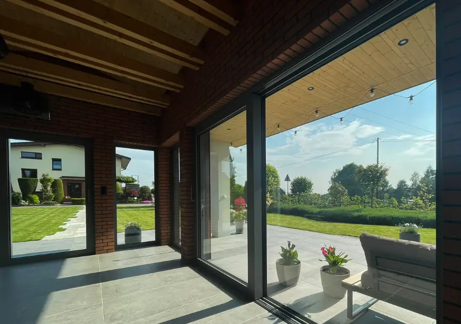 infissi vetrate scorrevoli in alluminio anodizzato nero a taglio termico in villa a torino infissi vetrate scorrevoli in alluminio anodizzato nero a taglio termico in villa a torino