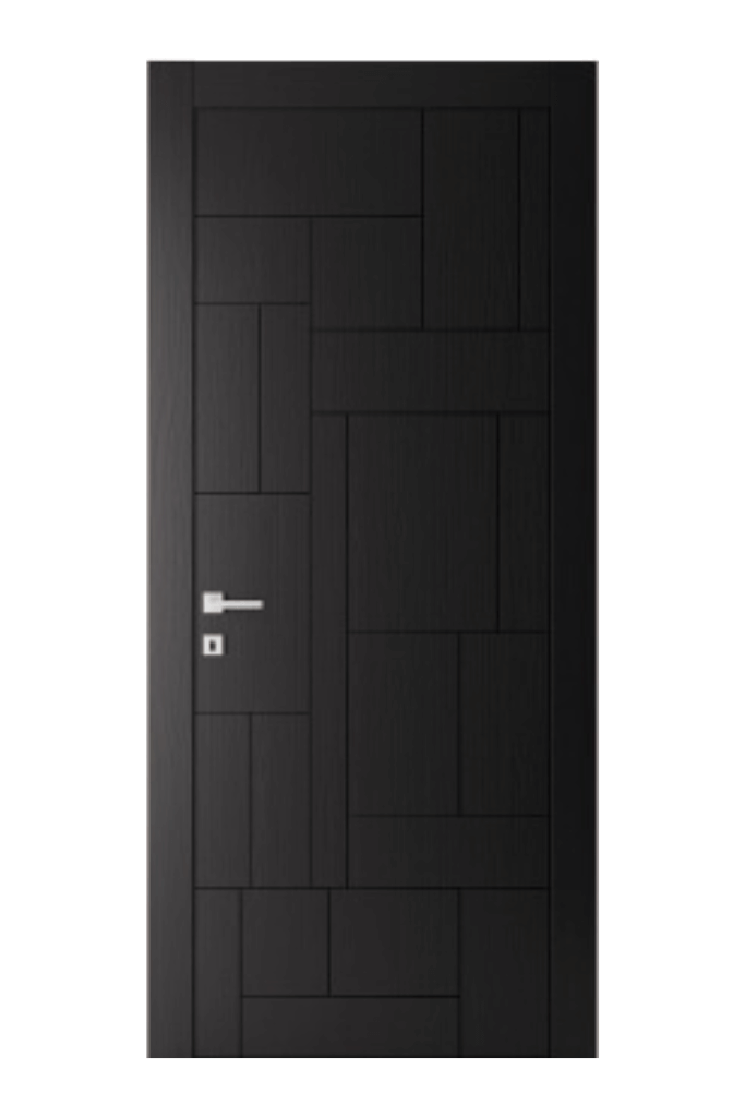 porta da interni moderna laccato alder colore nera con incisioni corona serramenti 1925 torino 2