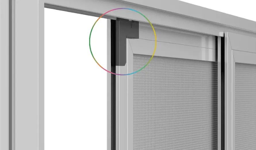 zanzariera moderna in alluminio modello margherita guida squadretta frizione by primed